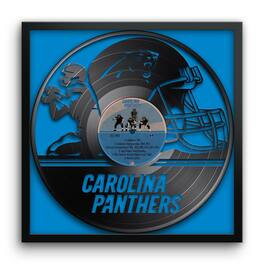 Sporticulture - Carolina Panthers Framed 13" x 13" Vinyl Record Art Print - Blue
