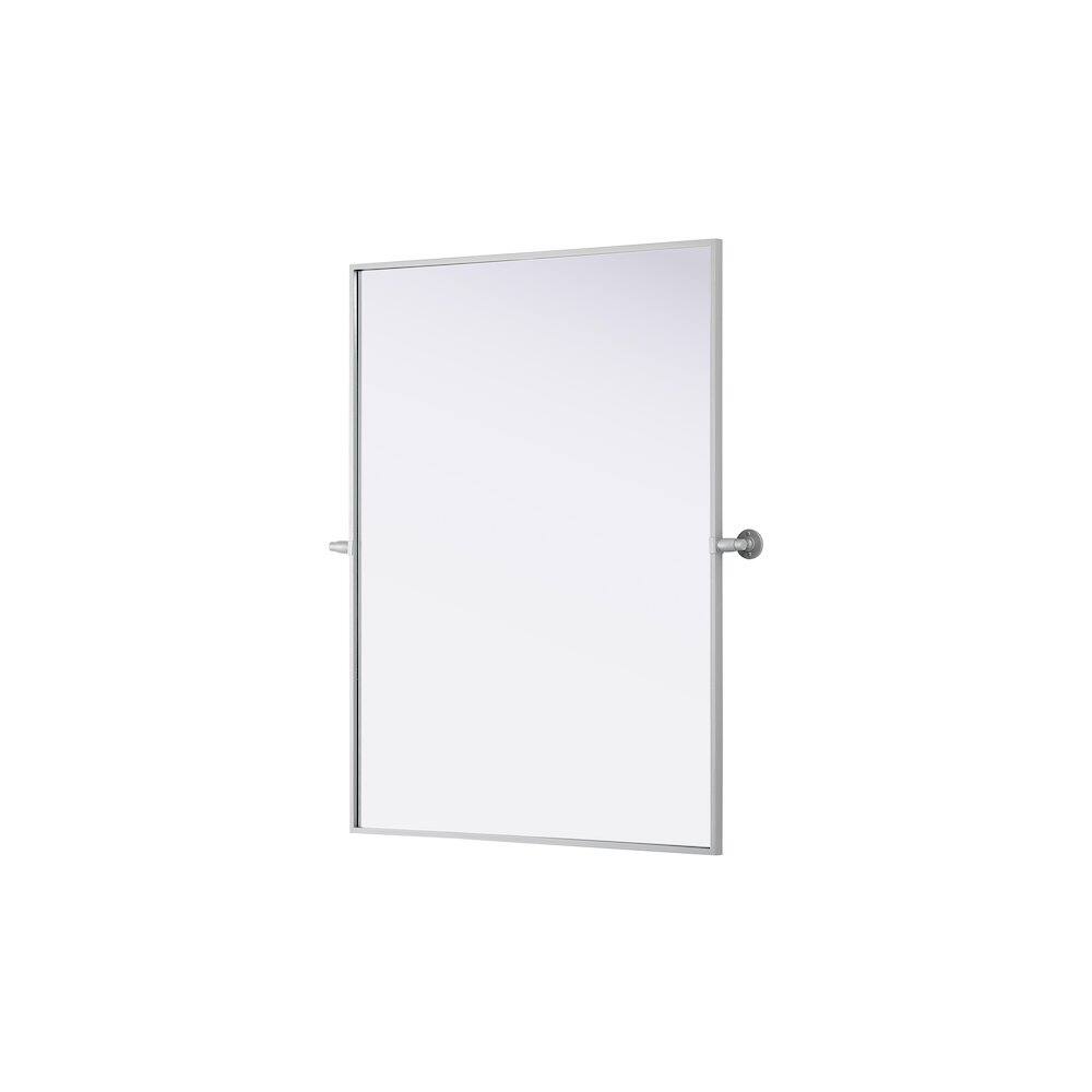 Alt View 6. Elegant Kitchen and Bath - Amoura 40X30 Pivot Mirror In Silver - Silver.
