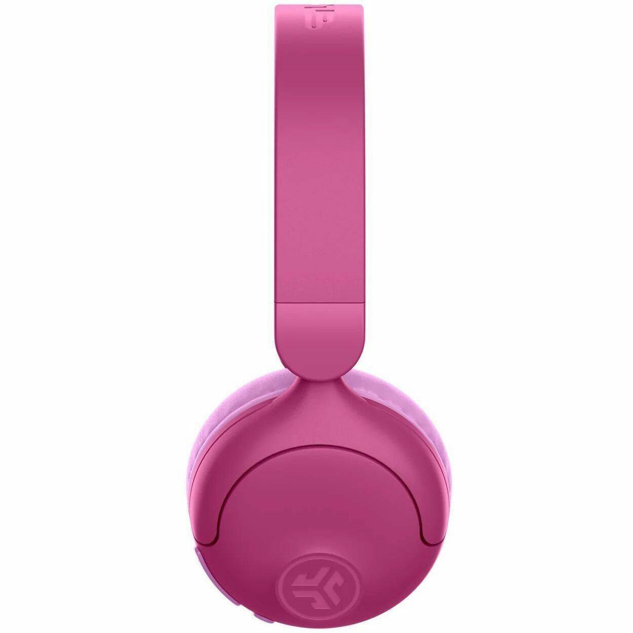Alt View 4. JLab - JLab Jbuddies Pop 2 In 1 Wireless + Wired Kids Headphones - Stereo - Mini-phone (3.5mm) - Wired/Wireless - Bluetooth - Pink.