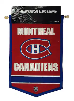 NHL GENUINE WOOL BLEND BANNER
Size 12x18"
MONTREAL CANADIENS