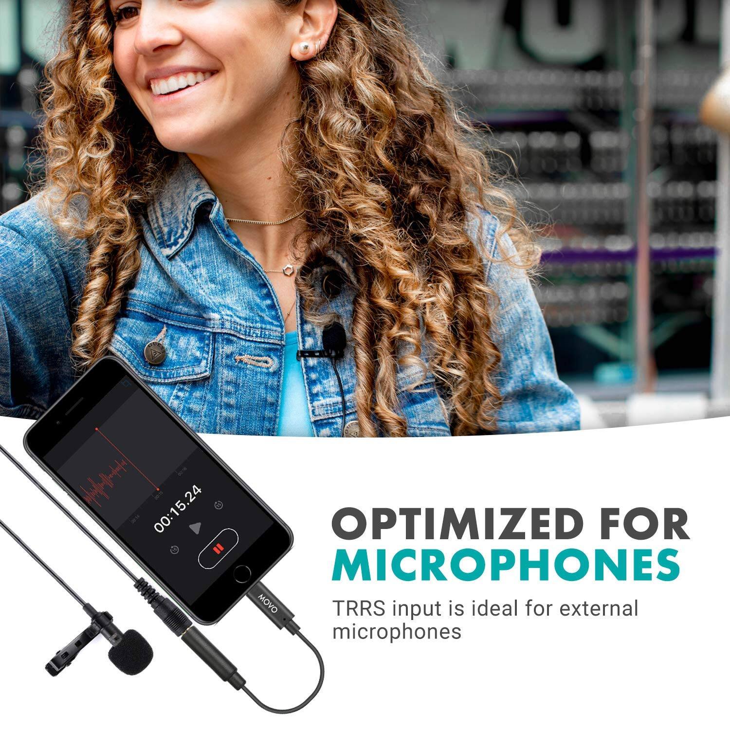 OPTIMIZED FOR MICROPHONES

TRRS input is ideal for external microphones