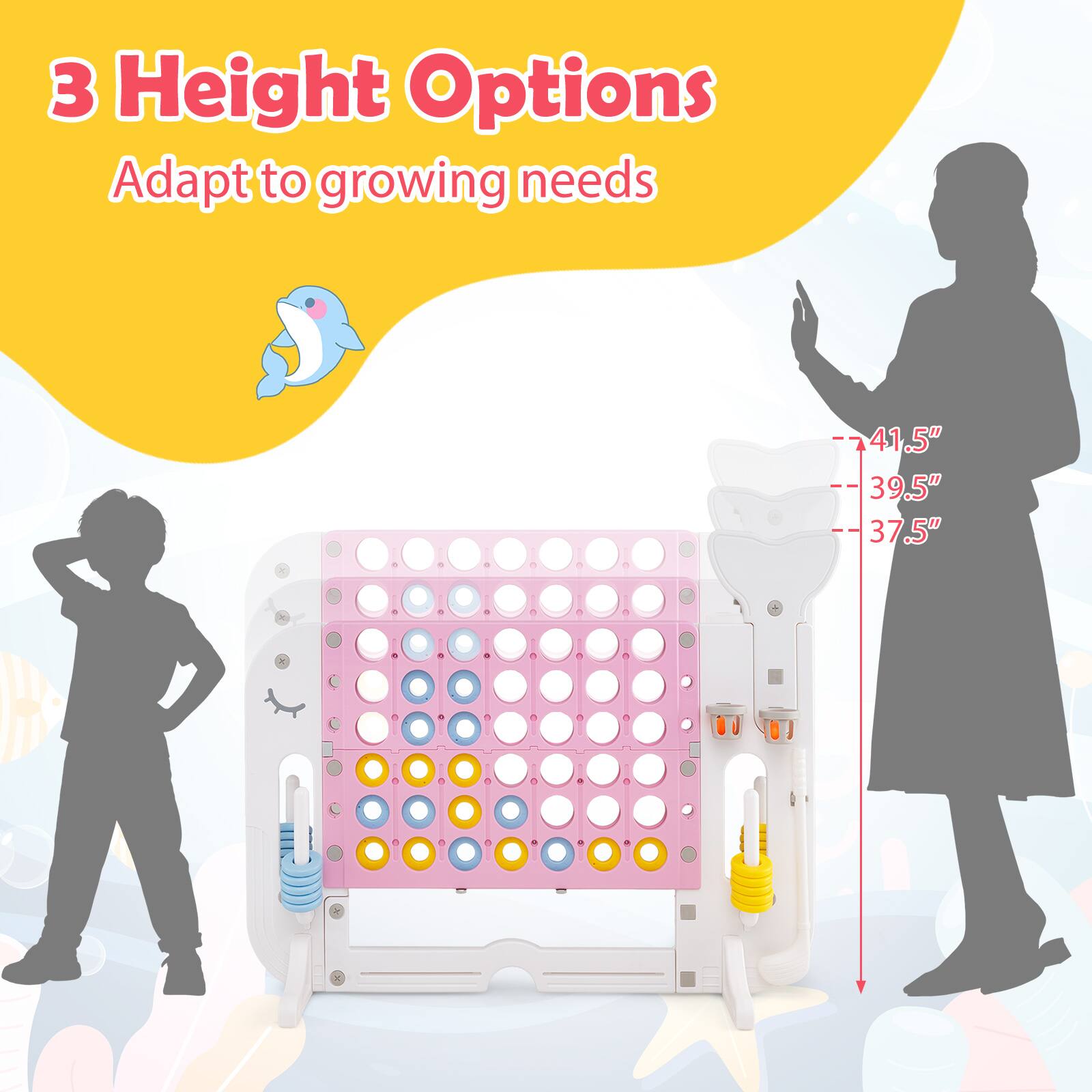 3 Height Options  
Adapt to growing needs  
41.5"  
39.5"  
37.5"