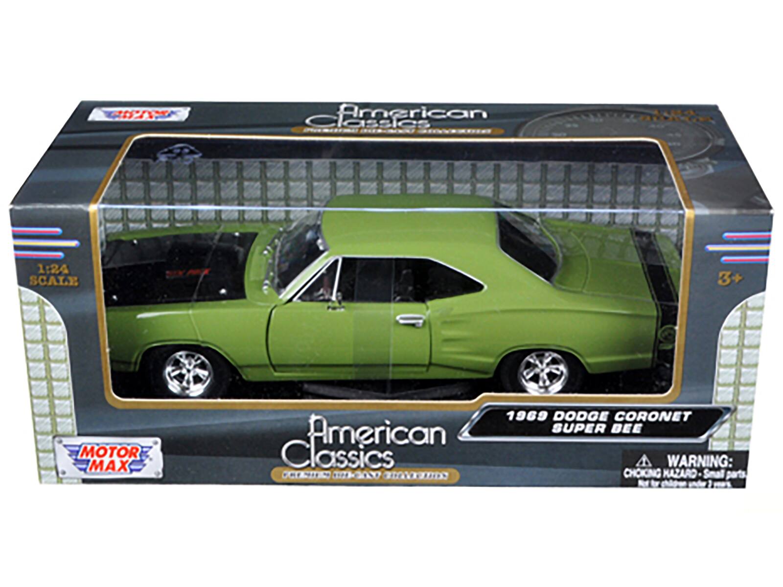 American Classics PSa 32 LMd 1:24 SCALE 3+ MOTOR MAX American Classics FRENIEN 2C330 HADI 1969 DODGE CORONET SUPER BEE WARNING: CHOKING HAZARD Small parts Not for under 3