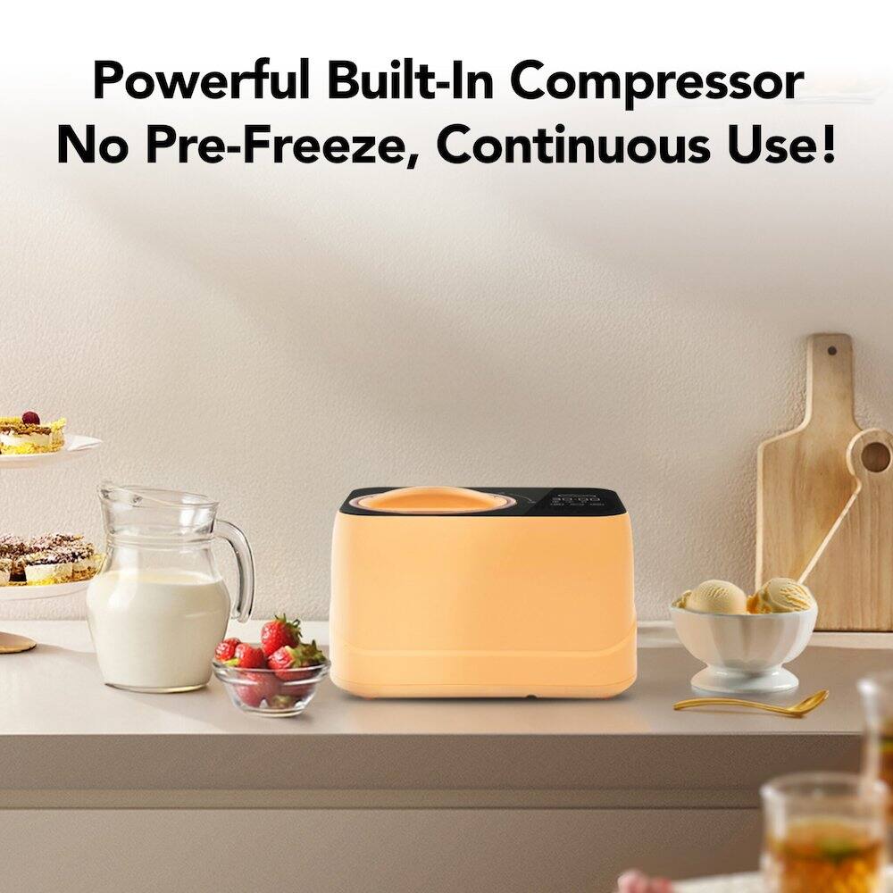 Powerful Built-In Compressor  
No Pre-Freeze, Continuous Use!
