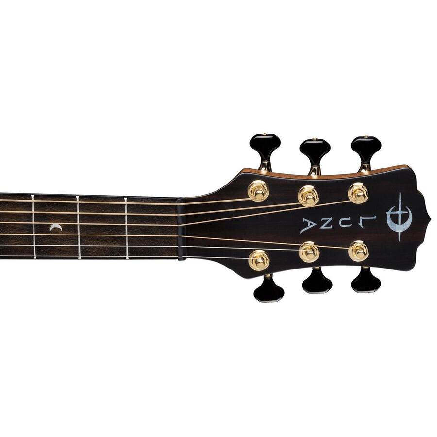 Luna Art Recorder All Solid Wood Dreadnought 6 String Guitar, 21 Frets ...