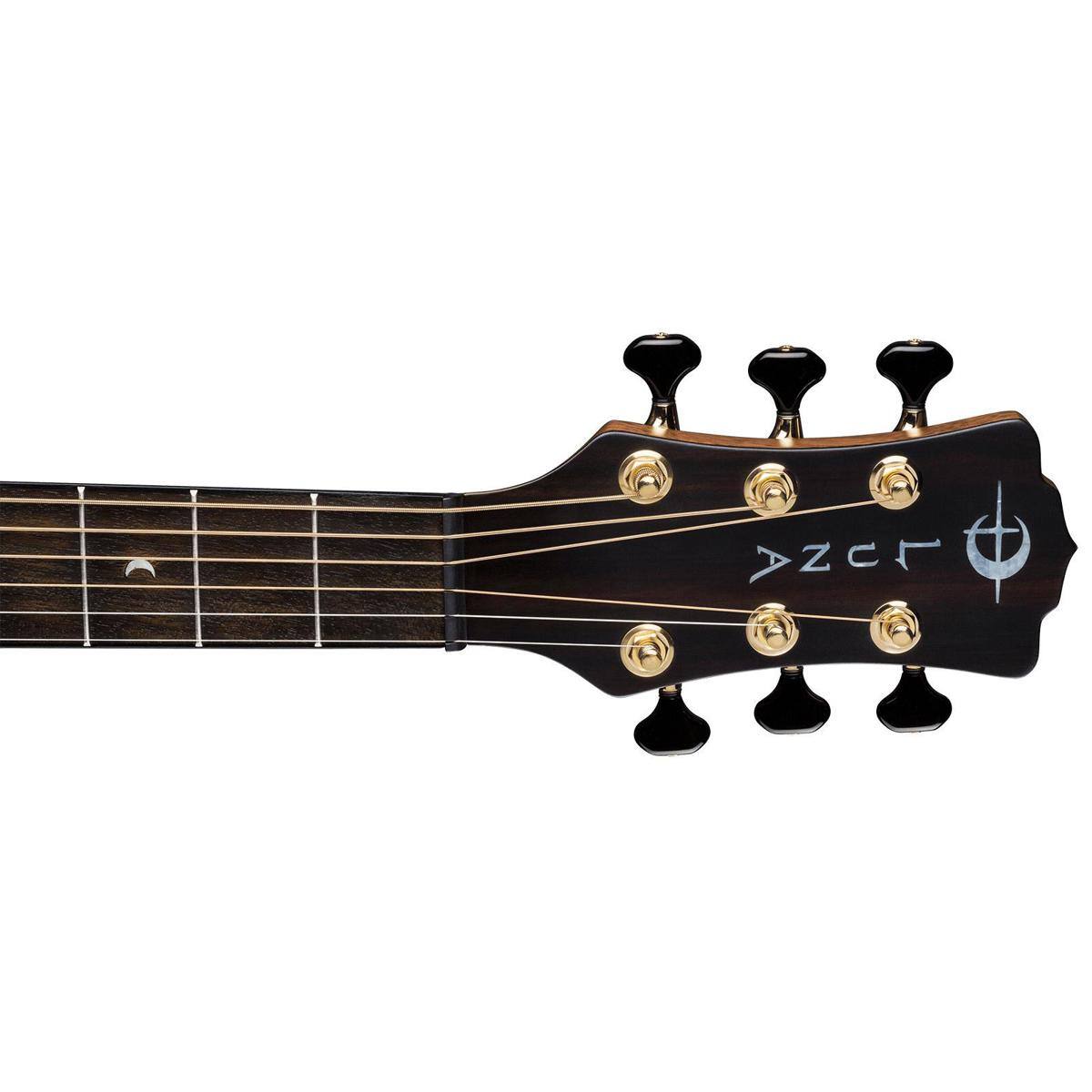Luna Art Recorder All Solid Wood Dreadnought 6 String Guitar, 21 Frets ...