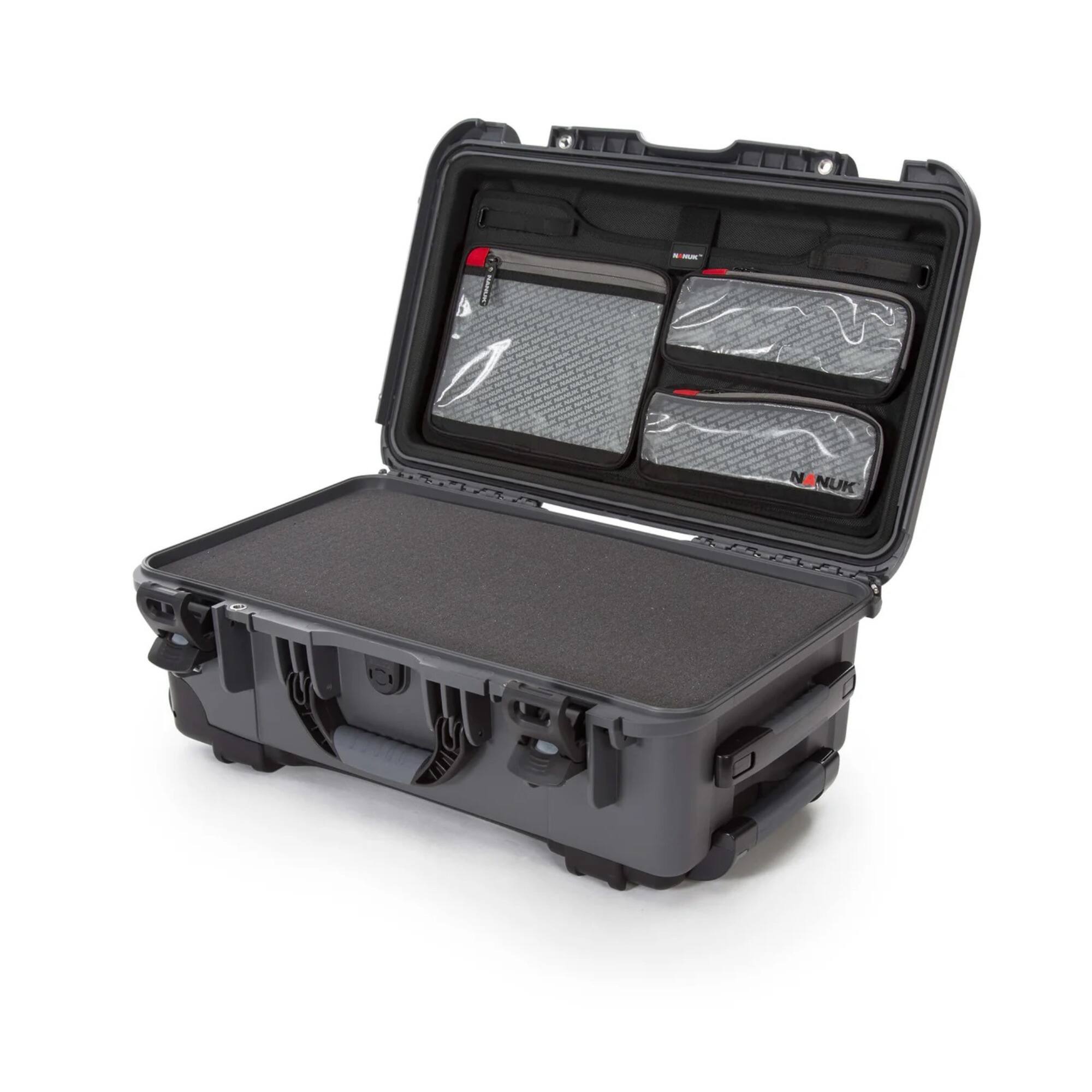 Angle. NANUK - Nanuk 935 Wheeled Hard Case with Padded Dividers (Graphite).