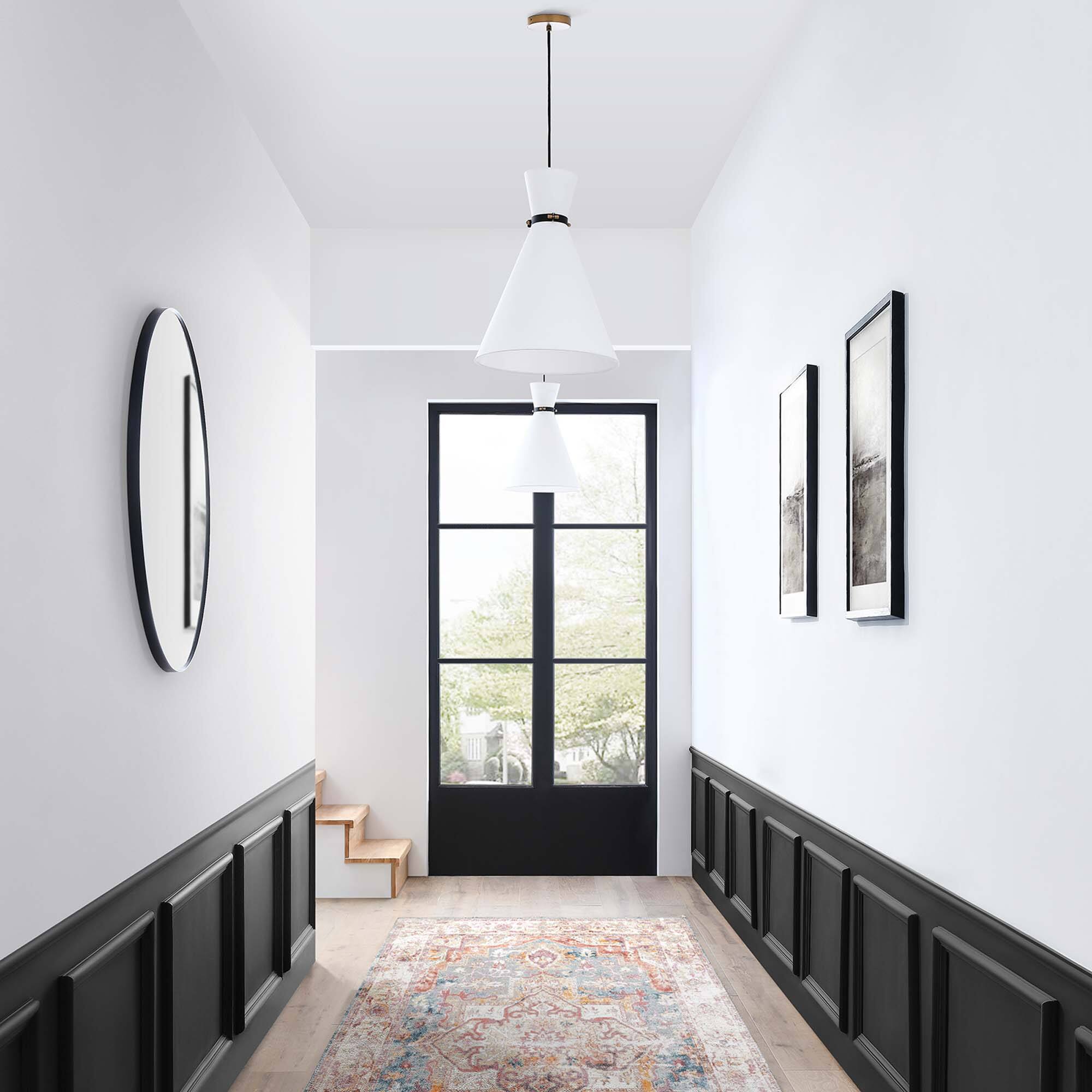 Alt View 1. Modway - Starlight 1-Light Pendant Light by Modway - White Satin Brass.