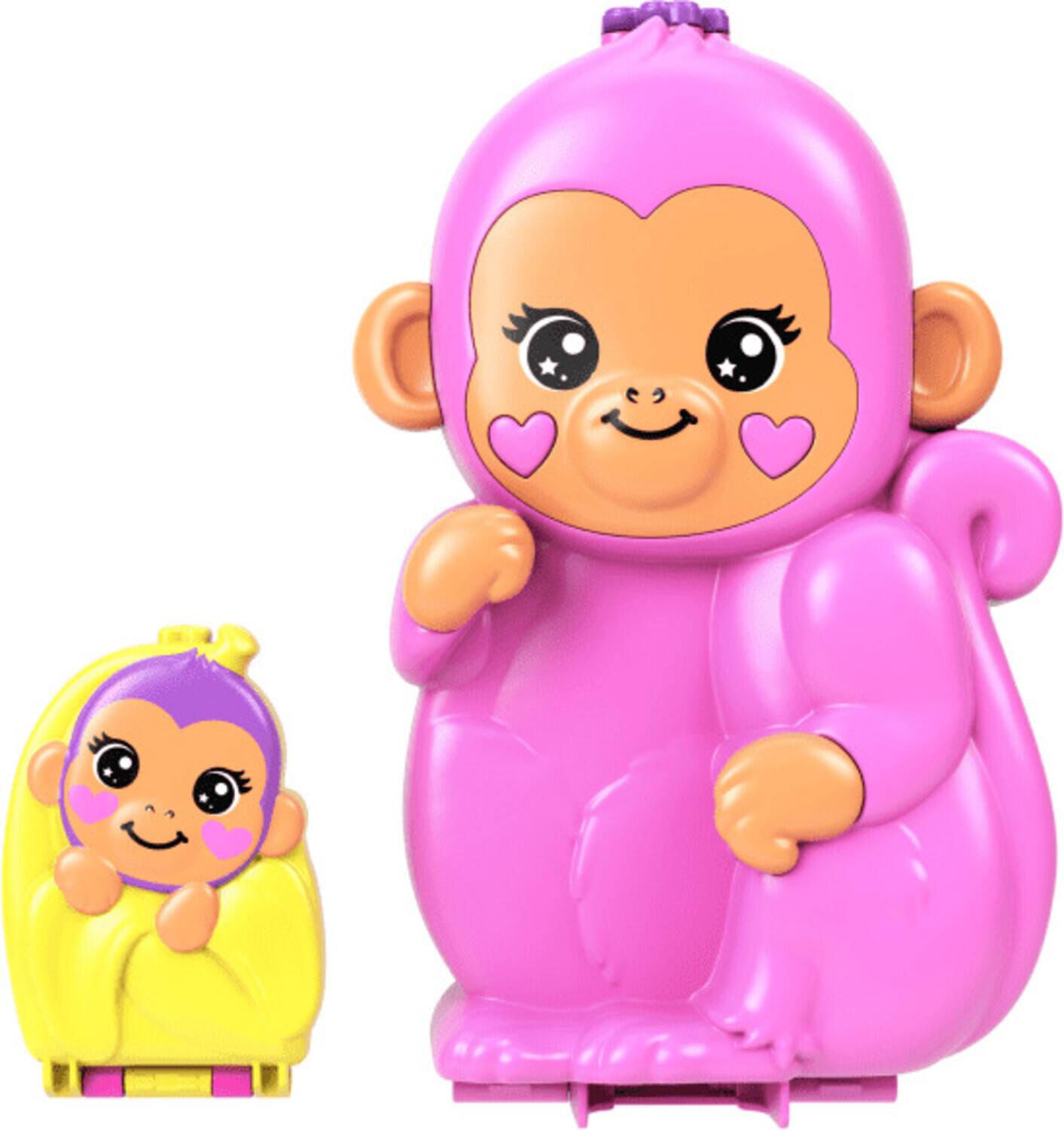 Alt View 1. Mattel - Mattel - Polly Pocket Momma Monkey & Baby Playset with 2 Micro Dolls   - Collectibles - Multicolor.