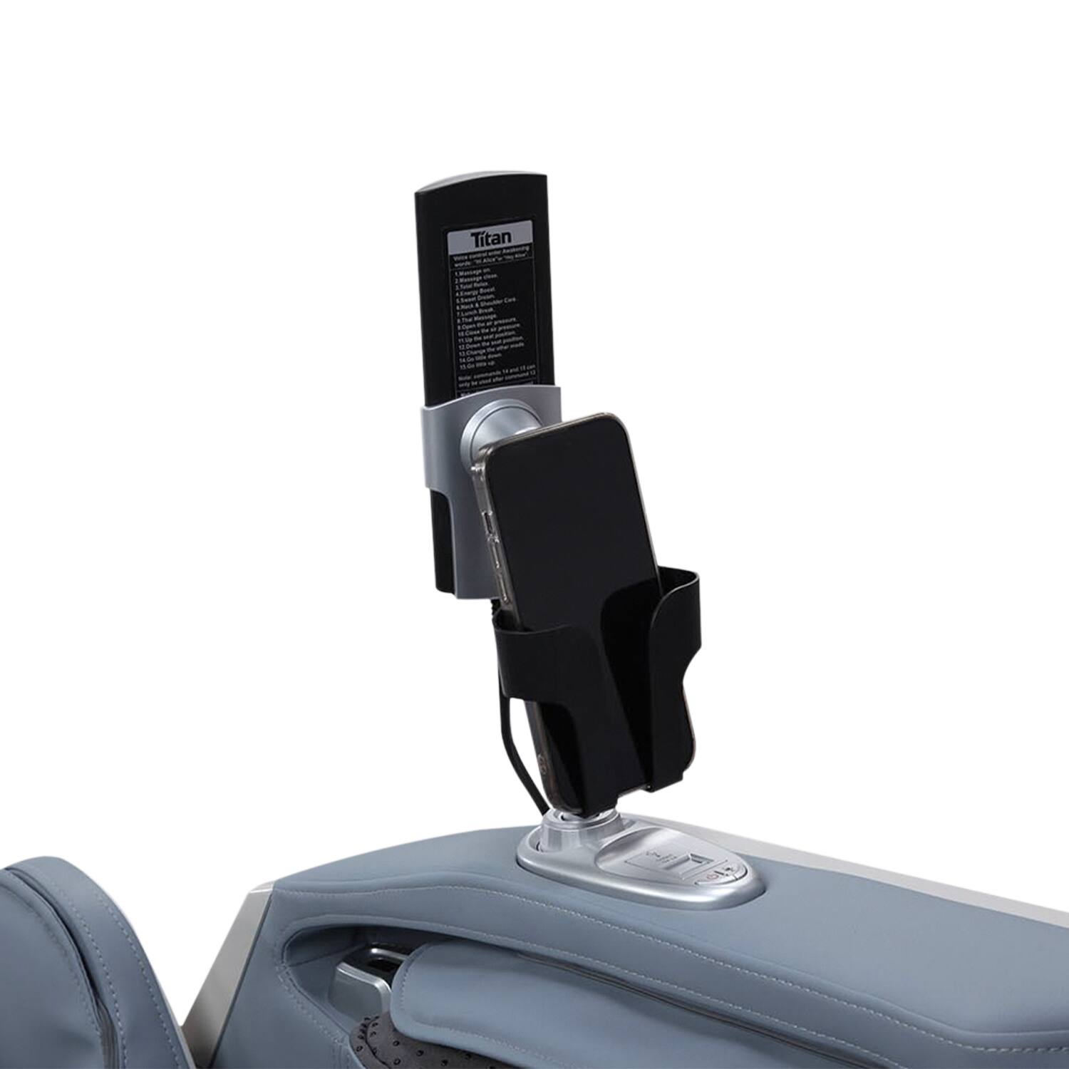 Alt View 6. Titan - Titan - 4D Rejuv Zero Gravity Massage Chair with Thai Stretch, AI Technology - Blue - Blue.