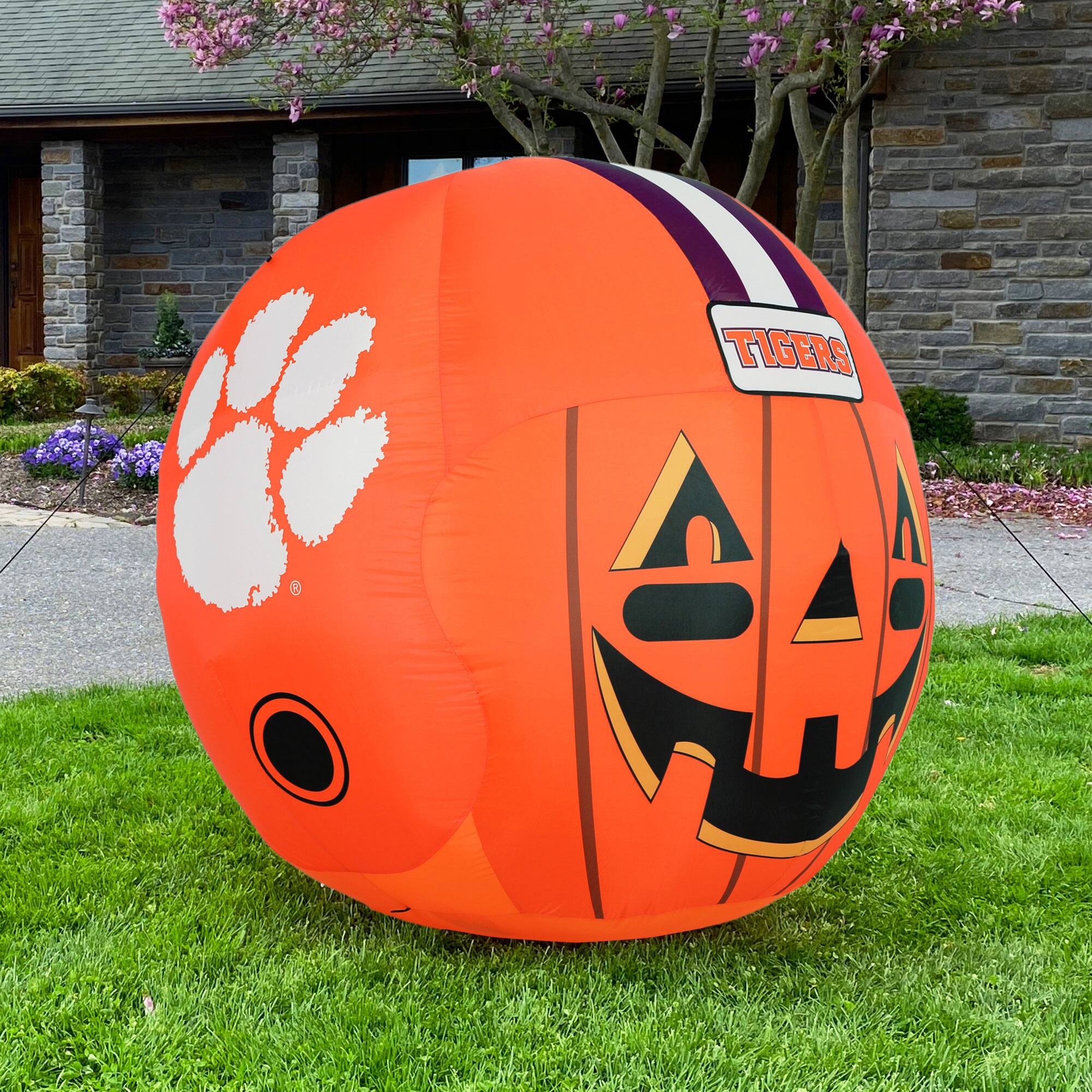 Alt View 1. Sporticulture - Clemson Tigers Jack-O-Helmet Inflatable - Multicolor.