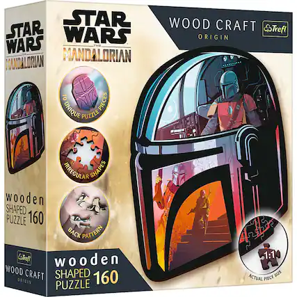STAR WARS THE MANDALORIAN
WOOD CRAFT ORIGIN
10 UNIQUE PIECES PUZZLE
IRREGULAR SHAPES
wooden SHAPED PUZZLE 160
BACK PATTERN
wooden SHAPED PUZZLE 160
1:1 SIZE ACTUAL PIECE