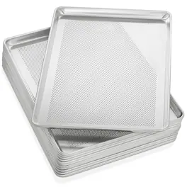 GRIDMANN - 18 x 26-in 12pk - Commercial Aluminum Perforated Baking Sheets - Silver