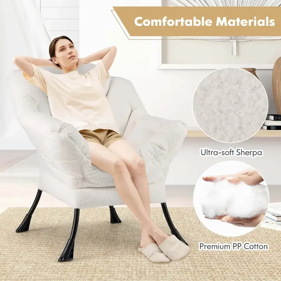 The text on the image reads: "Comfortable Materials 2 PAINT Ultra-soft Sherpa Premium P.P Cotton." This text is grouped and corrected as follows:

"Comfortable Materials 2 PAINT Ultra-soft Sherpa Premium P.P. Cotton."