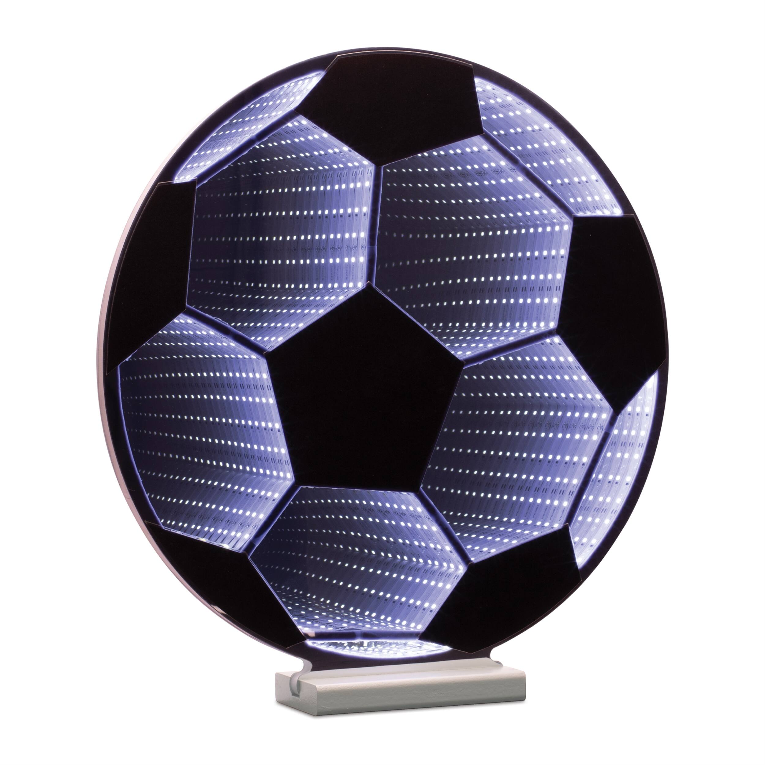 Front. BreeBe - Soccer Ball Ekkolight 17"H - Brown.