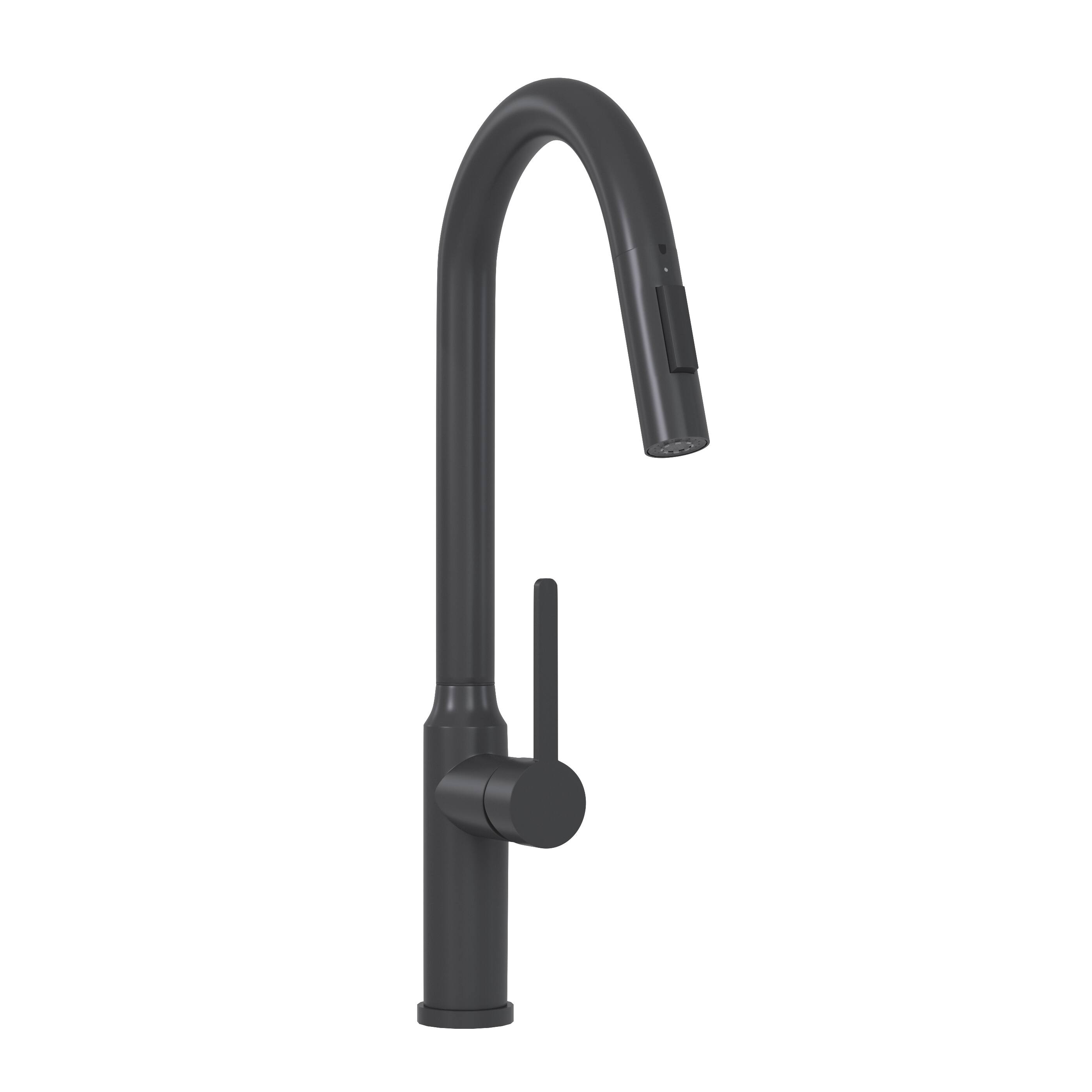 Alt View 3. Bothwa Home - Bothwa Home KF-SL023 Kitchen Faucet in Matt Black Finish - Matt Black.