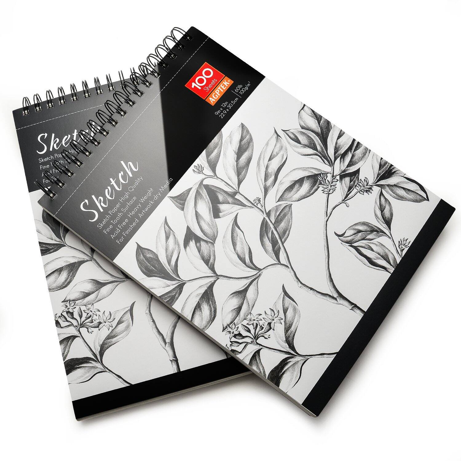 Sketch Poy Sketch % Fine I Ad PA For Quality Media Sketch Sketch Paper Tooth High Surface Heavy Artwork- Weight dry Fine AcidFree Acid Finished For 100 Sheets AGPTEK- POP 100g(m 12 30.5cm x 22.9