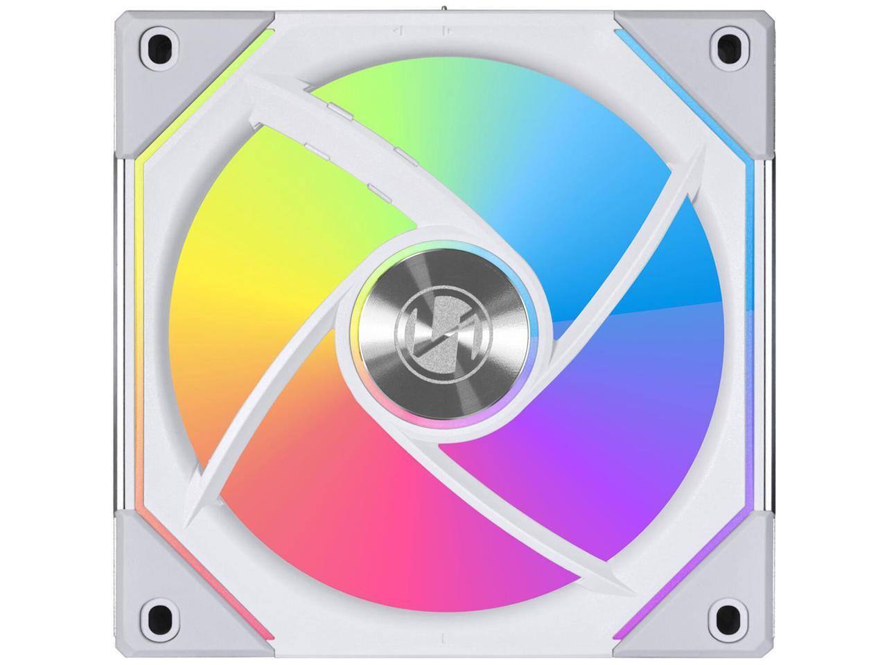 Alt View 6. Lian Li - LIAN LI UNI FAN SL INFINITY 120 RGB WHITE  3 PCS PACK ---UF-SLIN120-3W  ( L Connect 3.0 Controller included) - White.