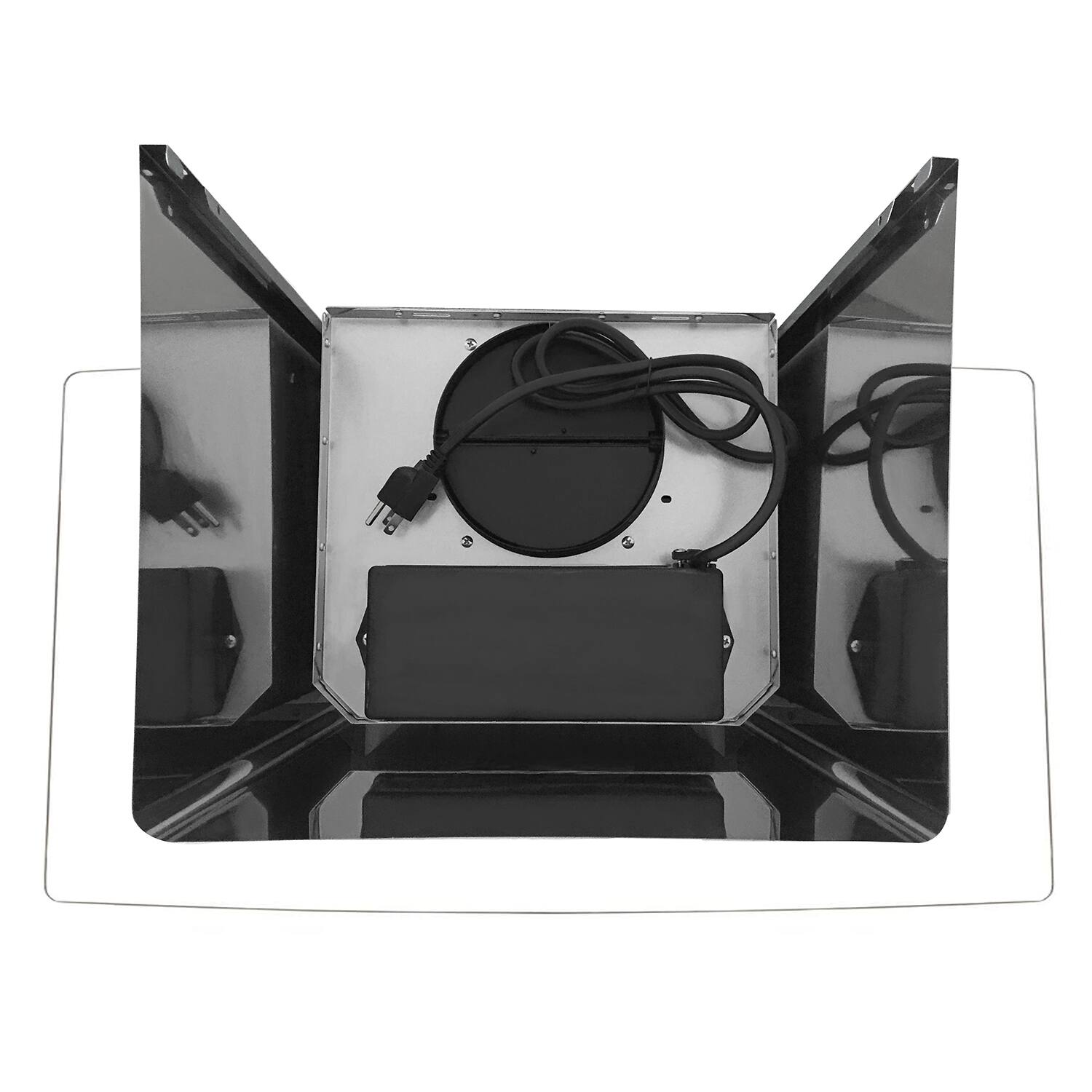 Alt View 7. COSMO - 36 in. Vista Collection 380 CFM Ductless Wall Mount Range Hood, Button Controls, LED Lights - Stainless Steel.