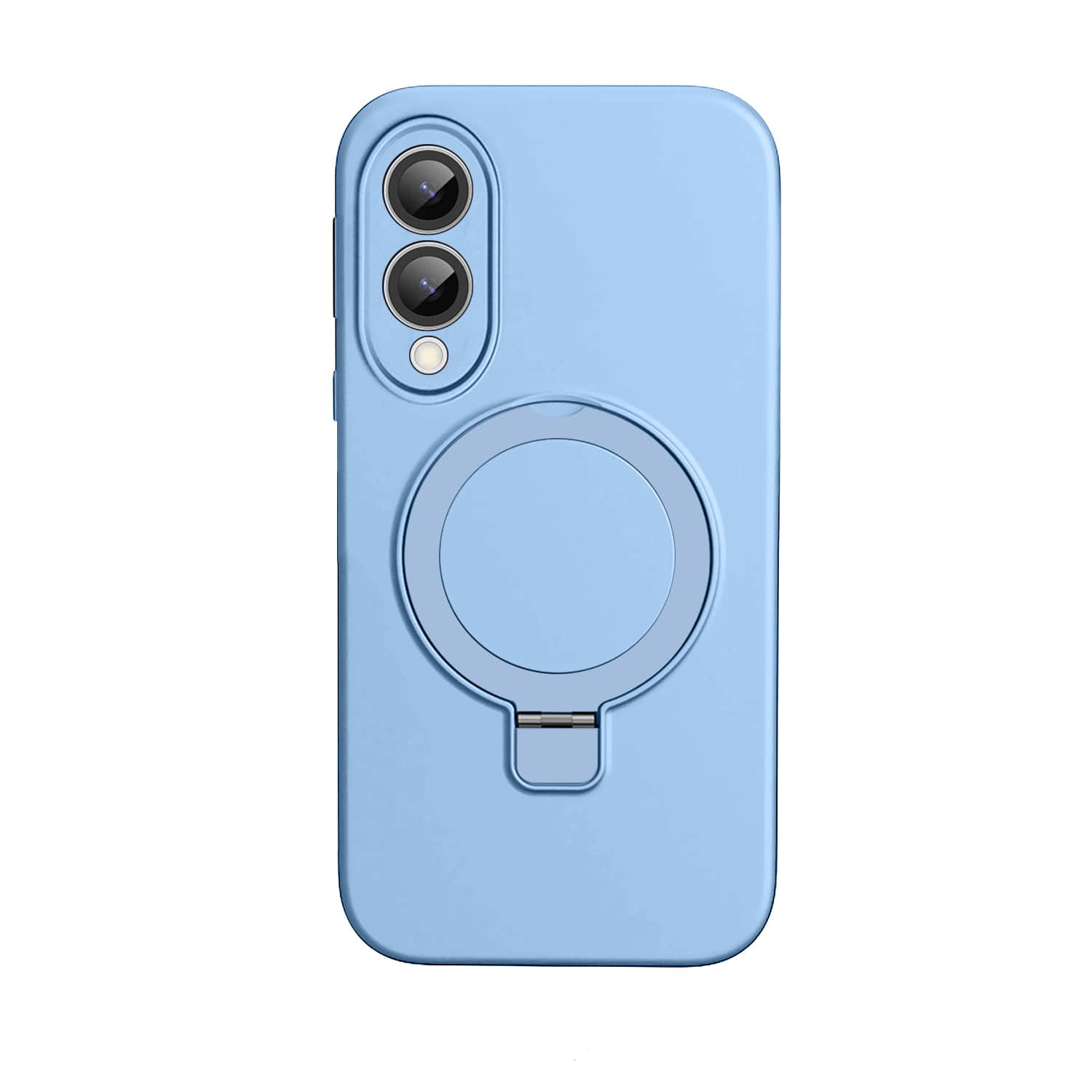 Front. SaharaCase - Venture Series Silicone Kickstand Case for Samsung Galaxy S25 Edge - Sky Blue.
