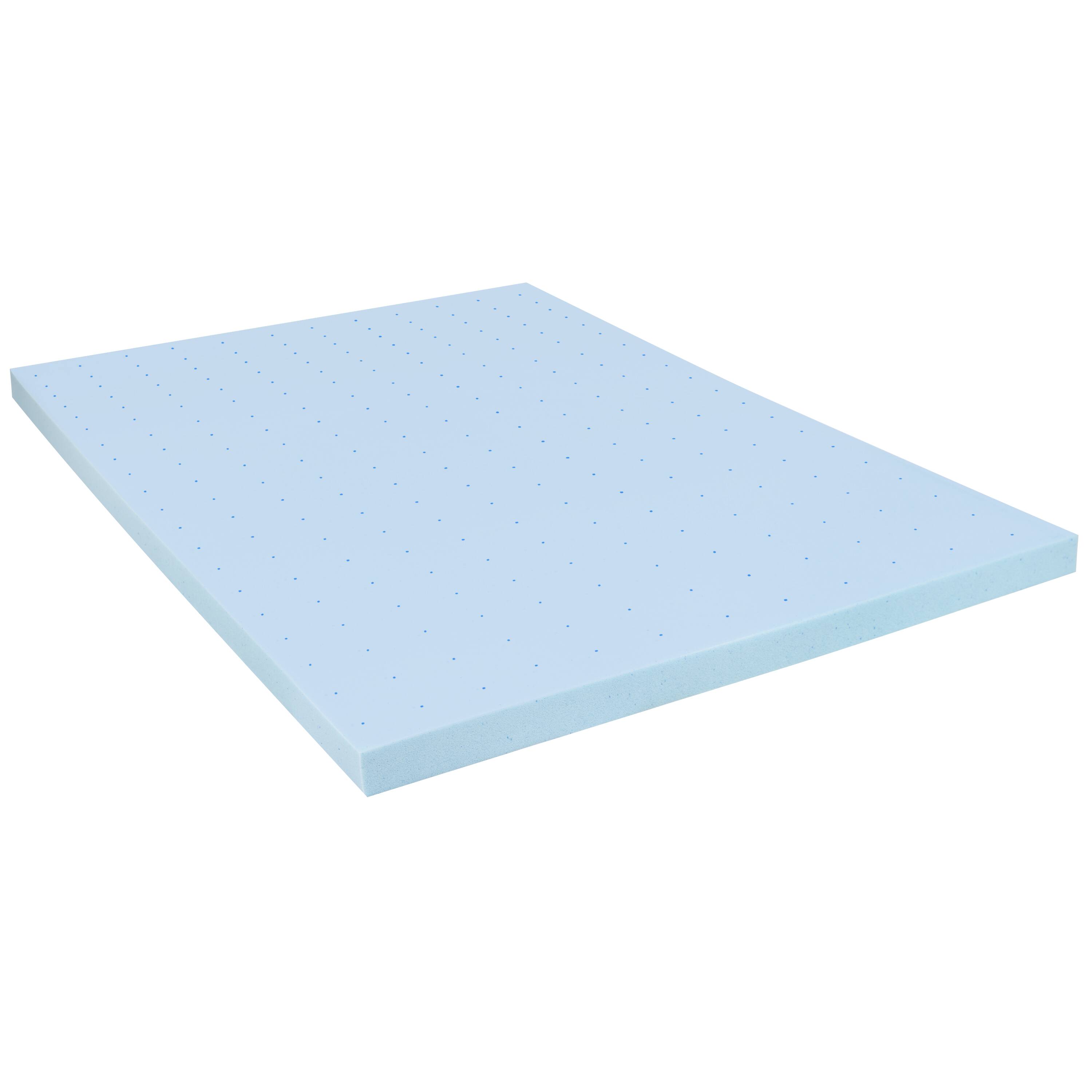 Alt View 1. Emma + Oliver - 3 Inch Gel Infused Cool Touch CertiPUR-US Certified Memory Foam Topper - Blue.