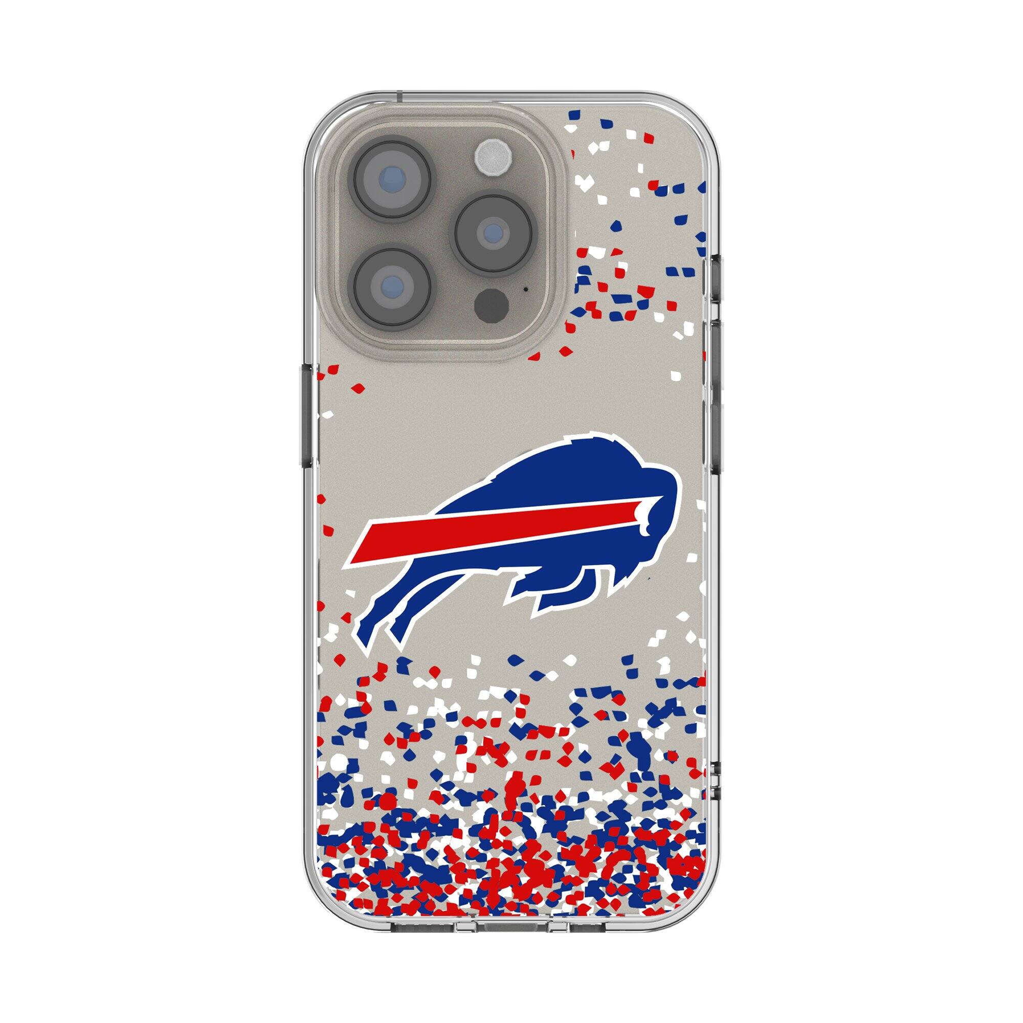Keyscaper - NFL - Buffalo Bills iPhone Clear Case with Confetti Design - 15 - Multicolor