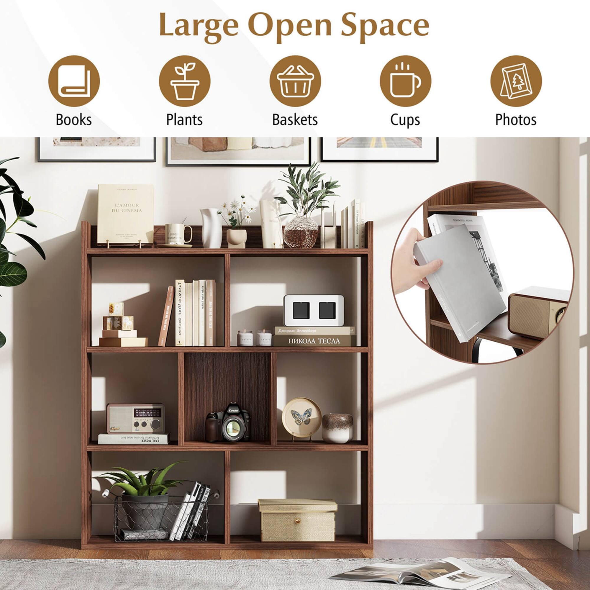 置物 sundaysbest Amazon.com: IOTXY Open Shelf Low Bookcase - Wooden 3-Tier