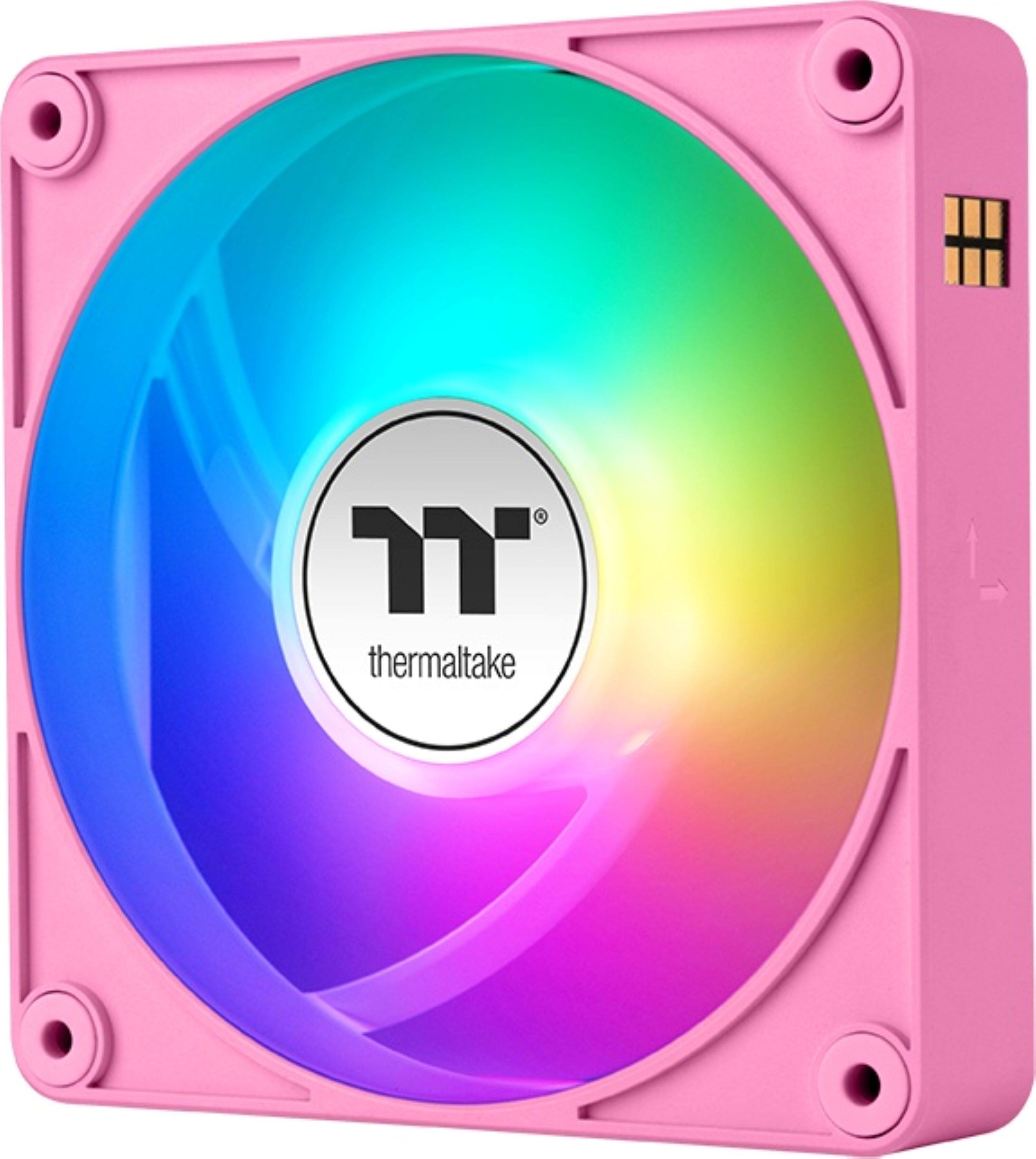Angle. Thermaltake - CT120 EX ARGB Sync 120mm Computer Case Cooling Fan (3-Pack) - Bubble Pink.