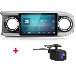 Junsun - For Toyota Tacoma 2016-2021 Backup Camera 8Core 4+64G Android15 carplay 10"Car Stereo Radio GPS Navi WIFI RDS SWC BT FM - Black