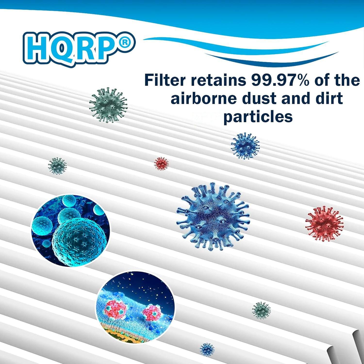 HQRP Filter retains 99.97% of the airborne dust and dirt particles