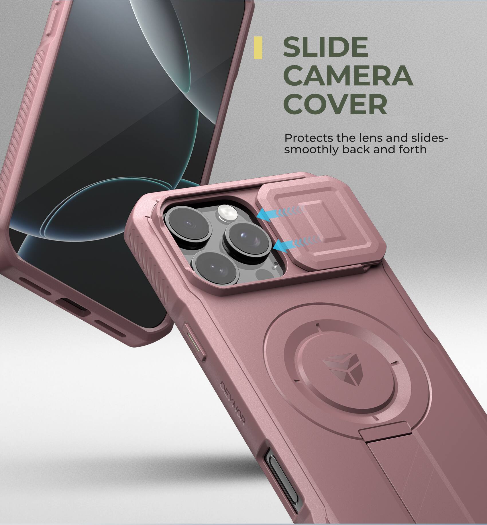 I SLIDE CAMERA COVER Protects the lens and slides- smoothly back and forth