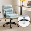Front. Winado - Dual-Base Desk Chairs Removable Armrests,Adjustable Rolling Swivel Computer Chair for Office Makeup Vanity Linen Fabric - Mint Green.