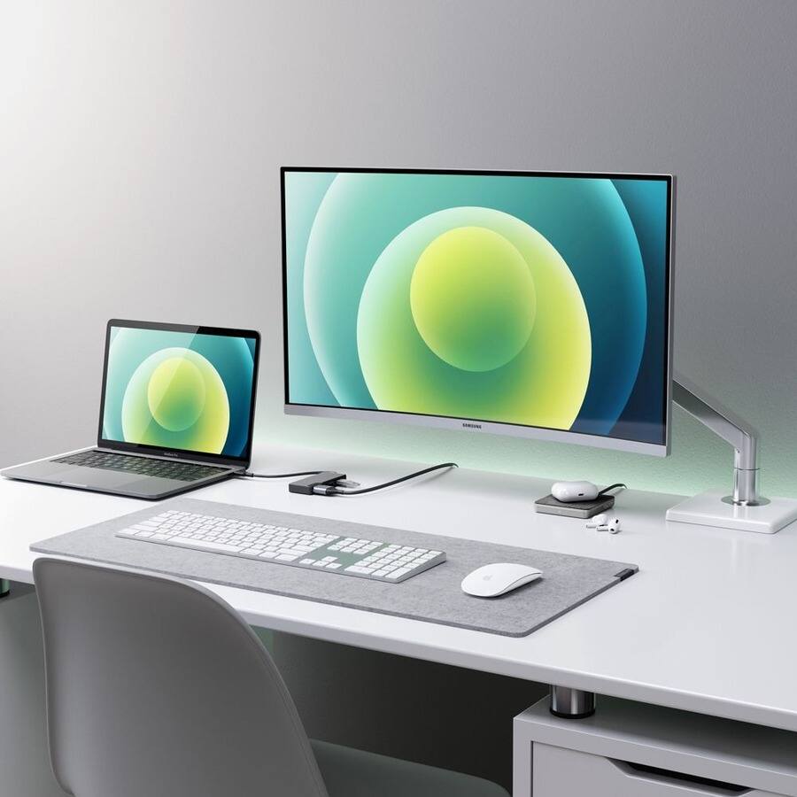 Alt View 5. Alogic - Alogic Fusion CORE 5-in-1 USB-C Hub Compact Dock V2 - USB-C hub with HDMI, Ethernet, USB-A, and SD card reader, offering.