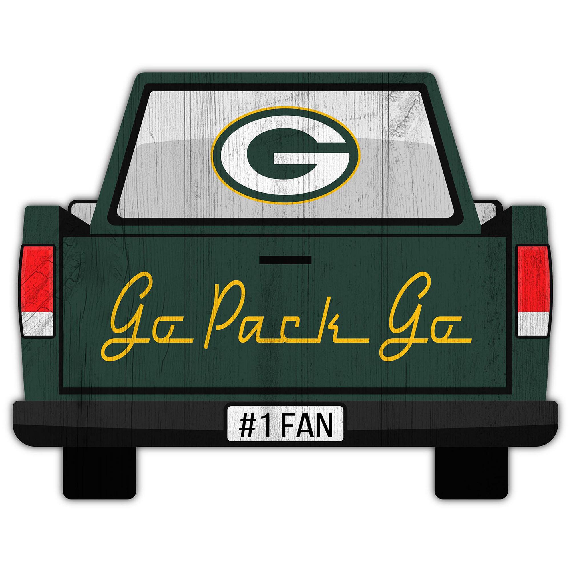 Green Bay Packers 12'' x 12'' Truck Back D-cor