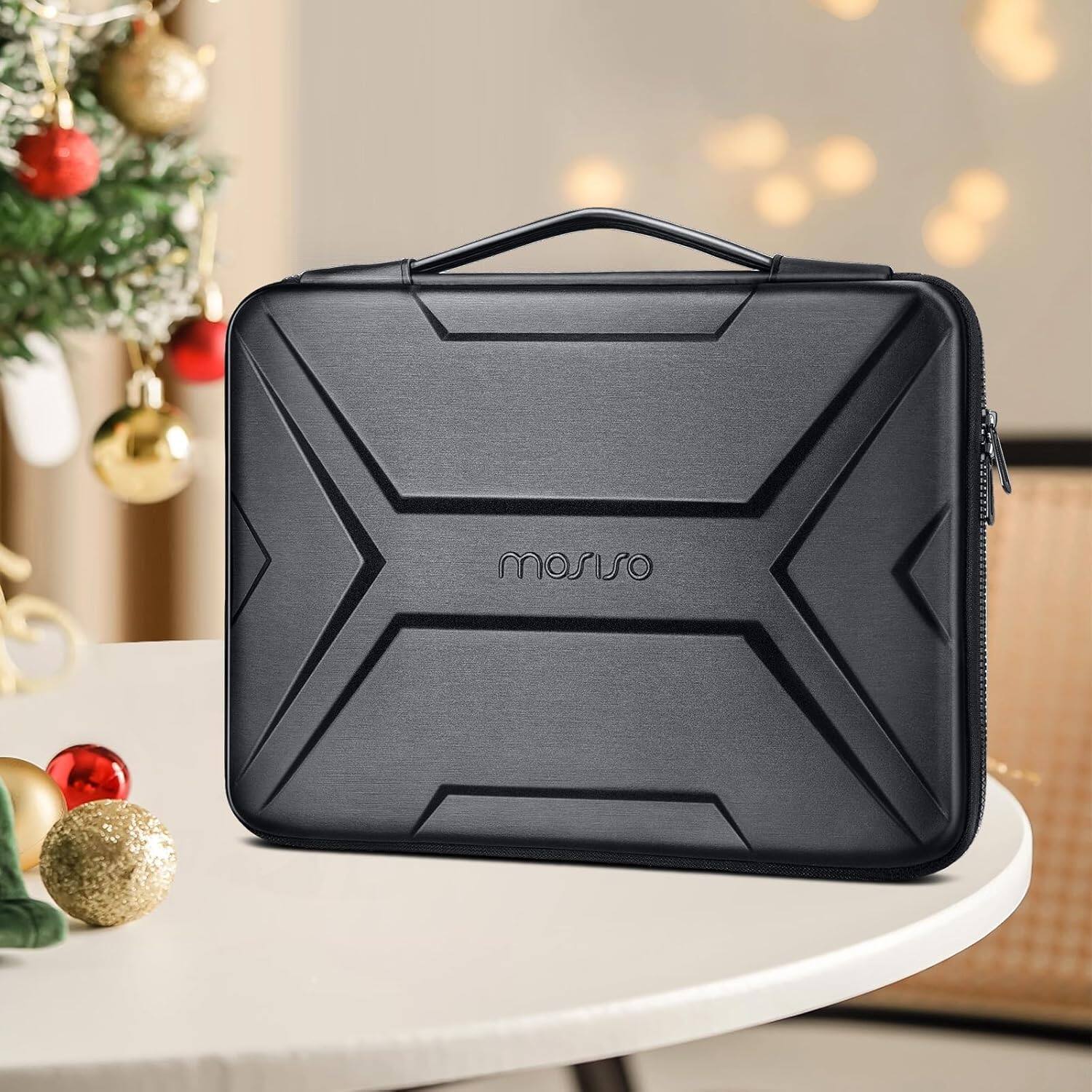 Alt View 3. mosiso - Laptop Sleeve 17-17.3 inch Waterproof Shockproof EVA Hard Shell Laptop Case for HP Dell Asus Lenovo Alienware - Black.