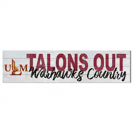 Jardine - ULM Warhawks 10" x 40" Logo Sign - White
