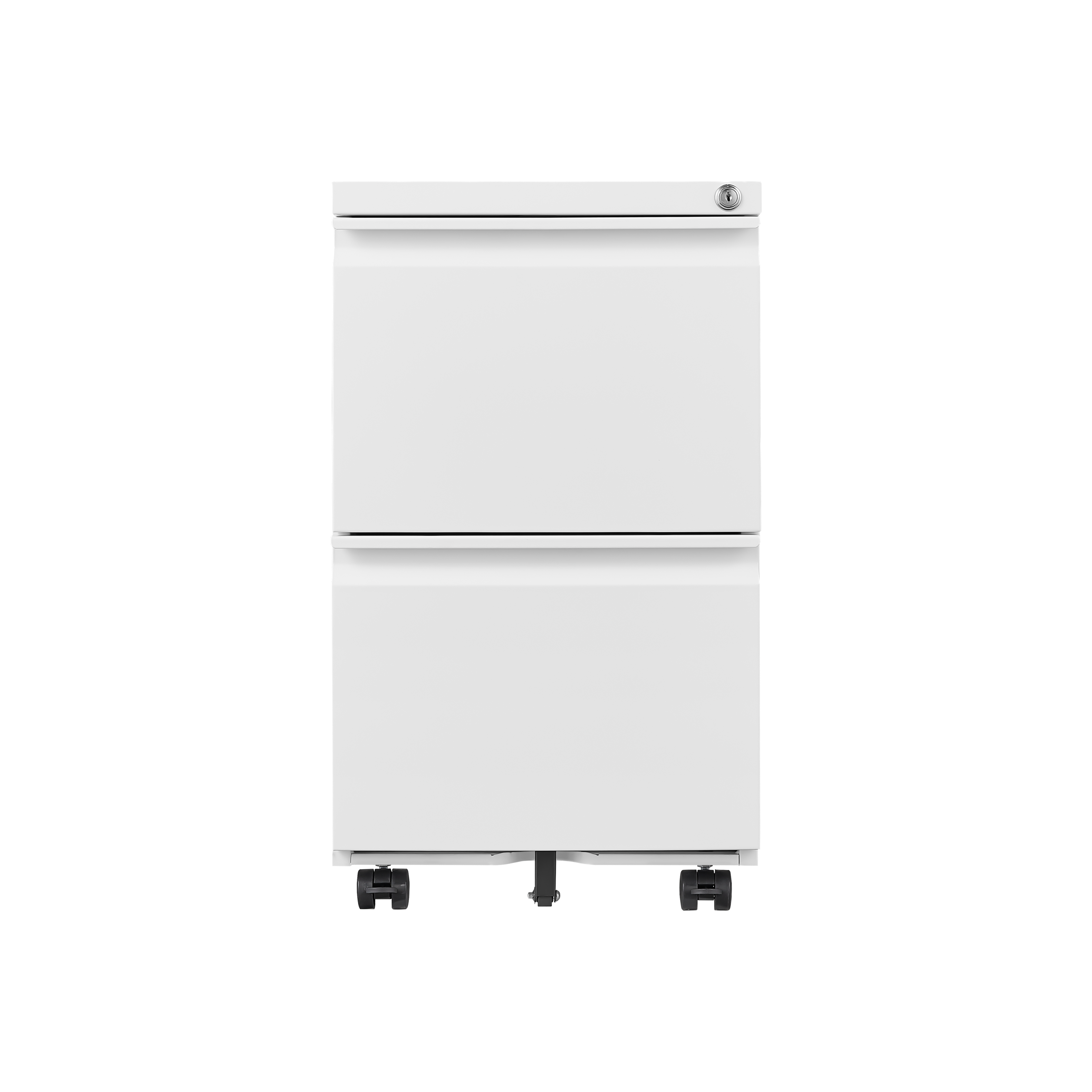 Front. Forest'nSky - 2-Drawer Locking File Cabinet on Wheels - Mobile Metal Storage for Letter/Legal/A4, Home & Office.