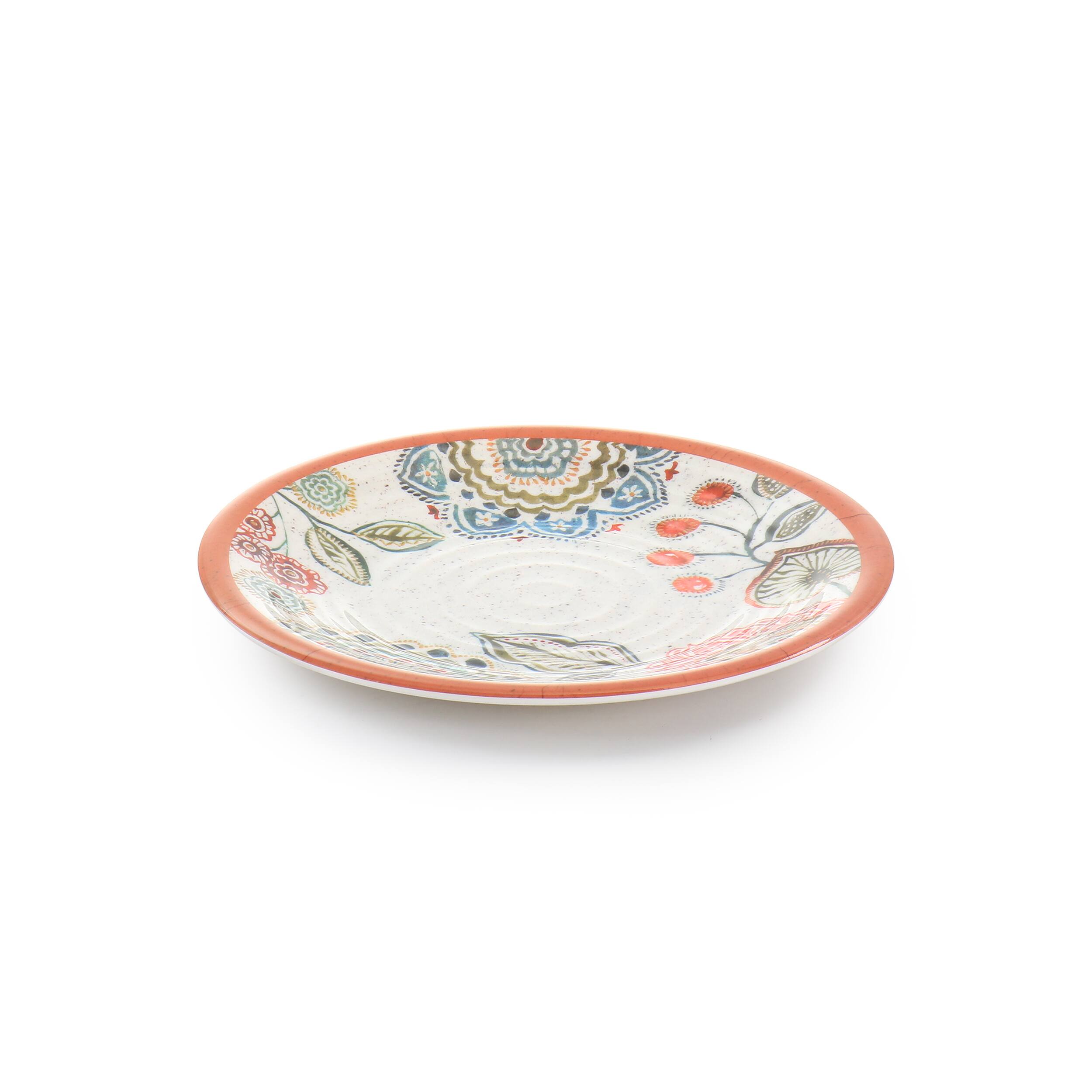 Back. Elama - Elama Ester 12 Piece Melamine Dinnerware Set - Multi.