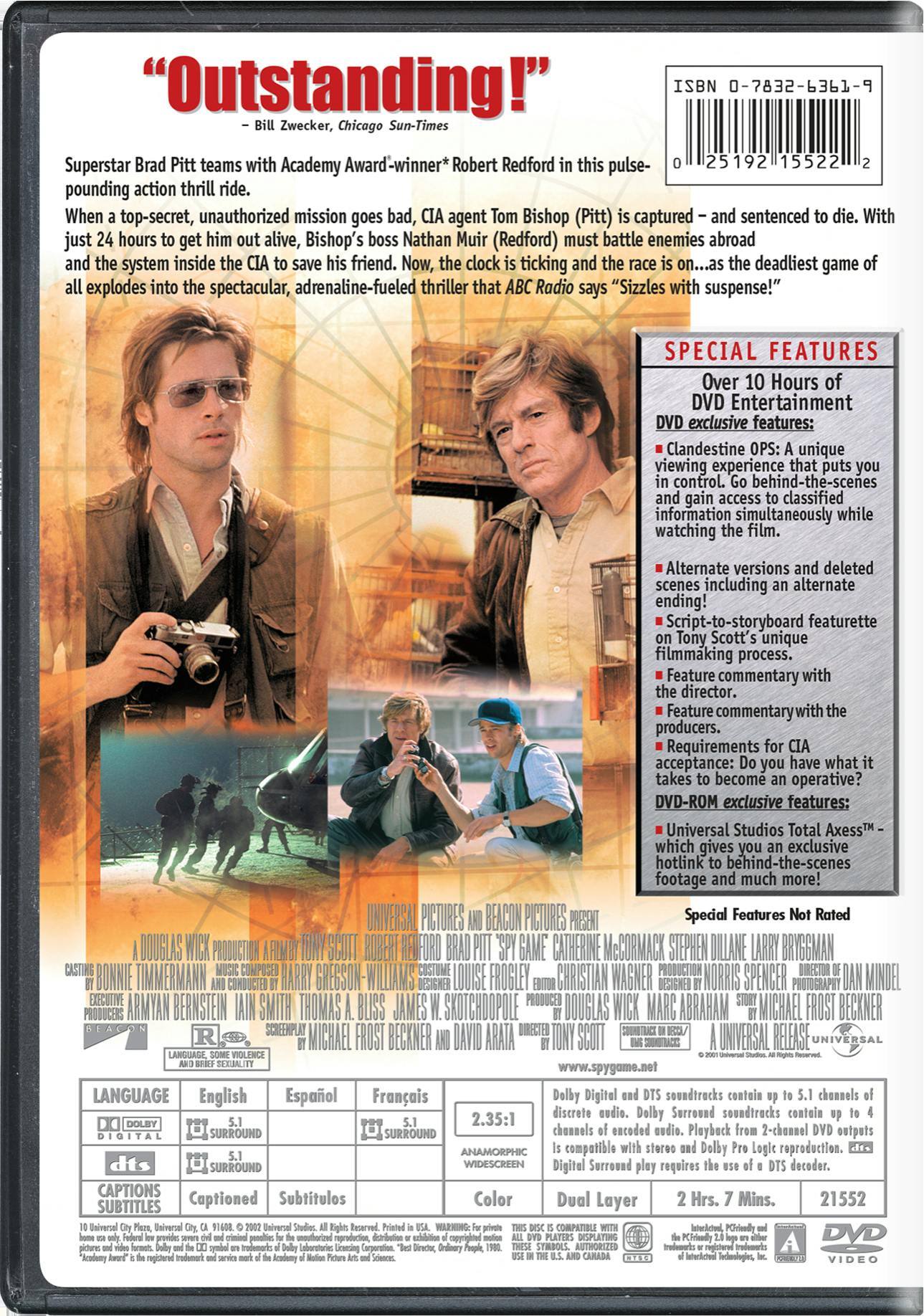 Angle. Spy Game (Collector's Edition) [DVD].