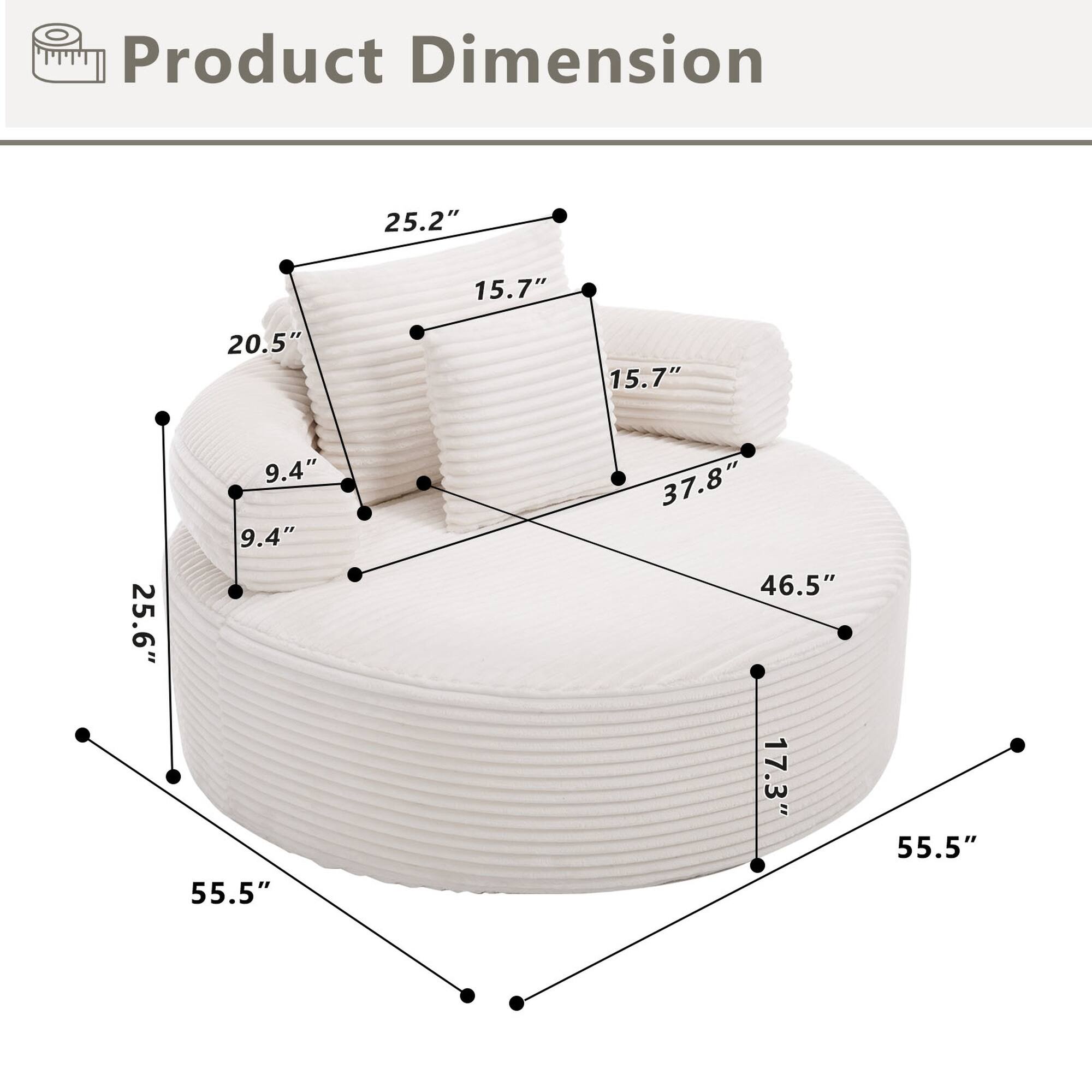 Product Dimension: 25.2" x 15.7" x 20.5" x 15.7" x 25.6" x 9.4" x 9.4" x 55.5" x 37.8" x 46.5" x 17.3" x 55.5"
