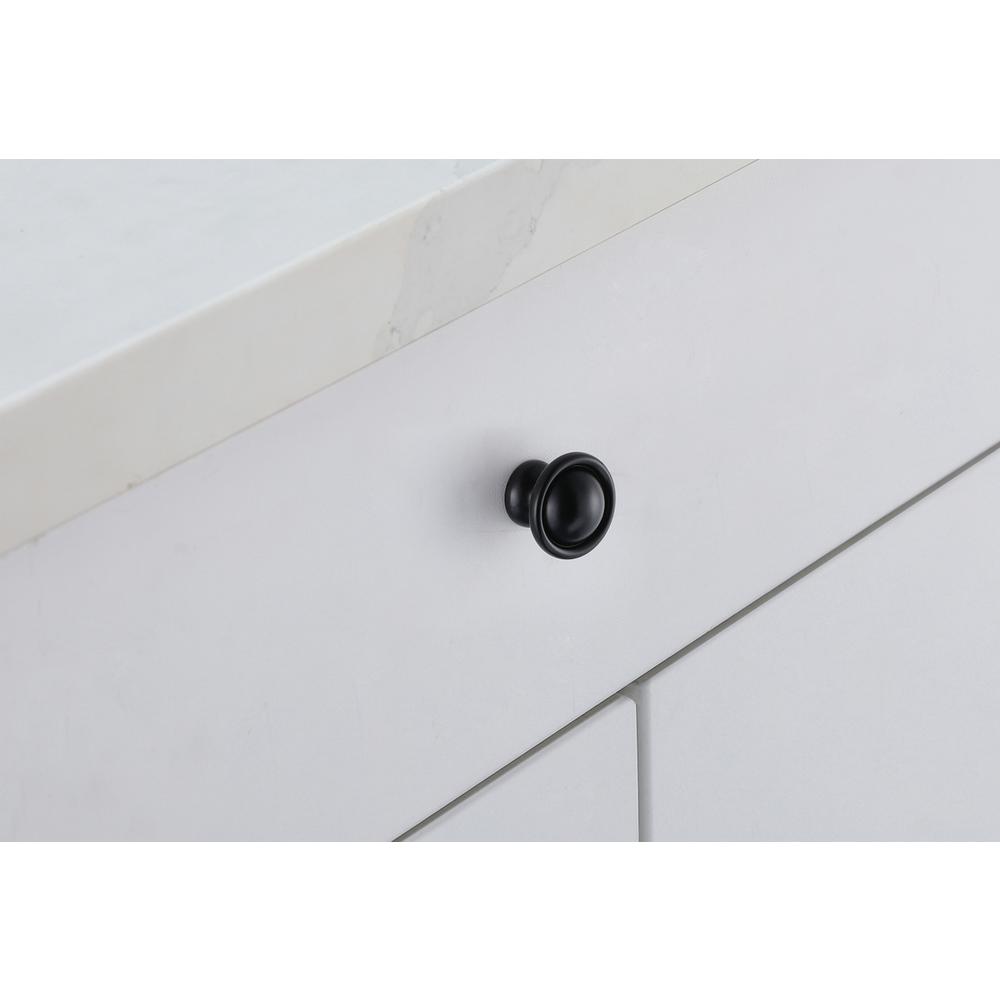 Alt View 1. Elegant Decor - Kadea 1.2" Diameter Matte Black Mushroom Knob Multipack (Set of 10) - Matte Black.