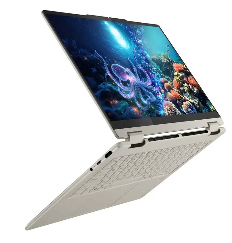 Alt View 1. Lenovo - Lenovo Yoga 7 2-in-1 Laptop 14.0 WUXGA Display (AMD Ryzen AI 7 350, 16GB LPDDR5X, 1TB SSD, Win 11 Home) - Seashell.