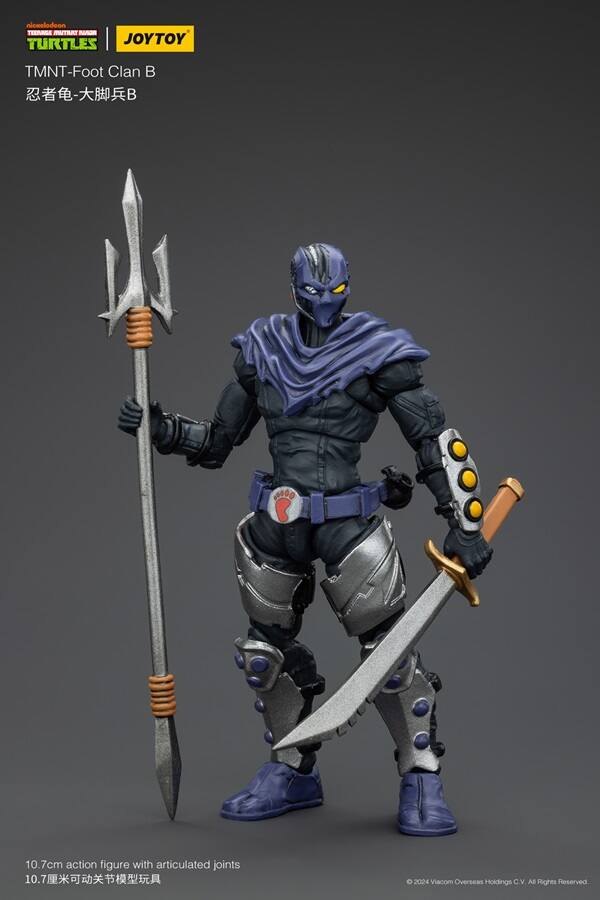niowolodeon TEENAGE MUTANT NINJA TURTLES | JOYTOY TMNT-Foot Clan B 600 10.7cm action figure with articulated joints 10.7cm 2024 Viacom Overseas Holdings C.V. All Rights Reserved