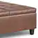 Alt View 13. Simpli Home - Harrison Large Square Coffee Table Storage Ottoman - Distressed Saddle Brown.
