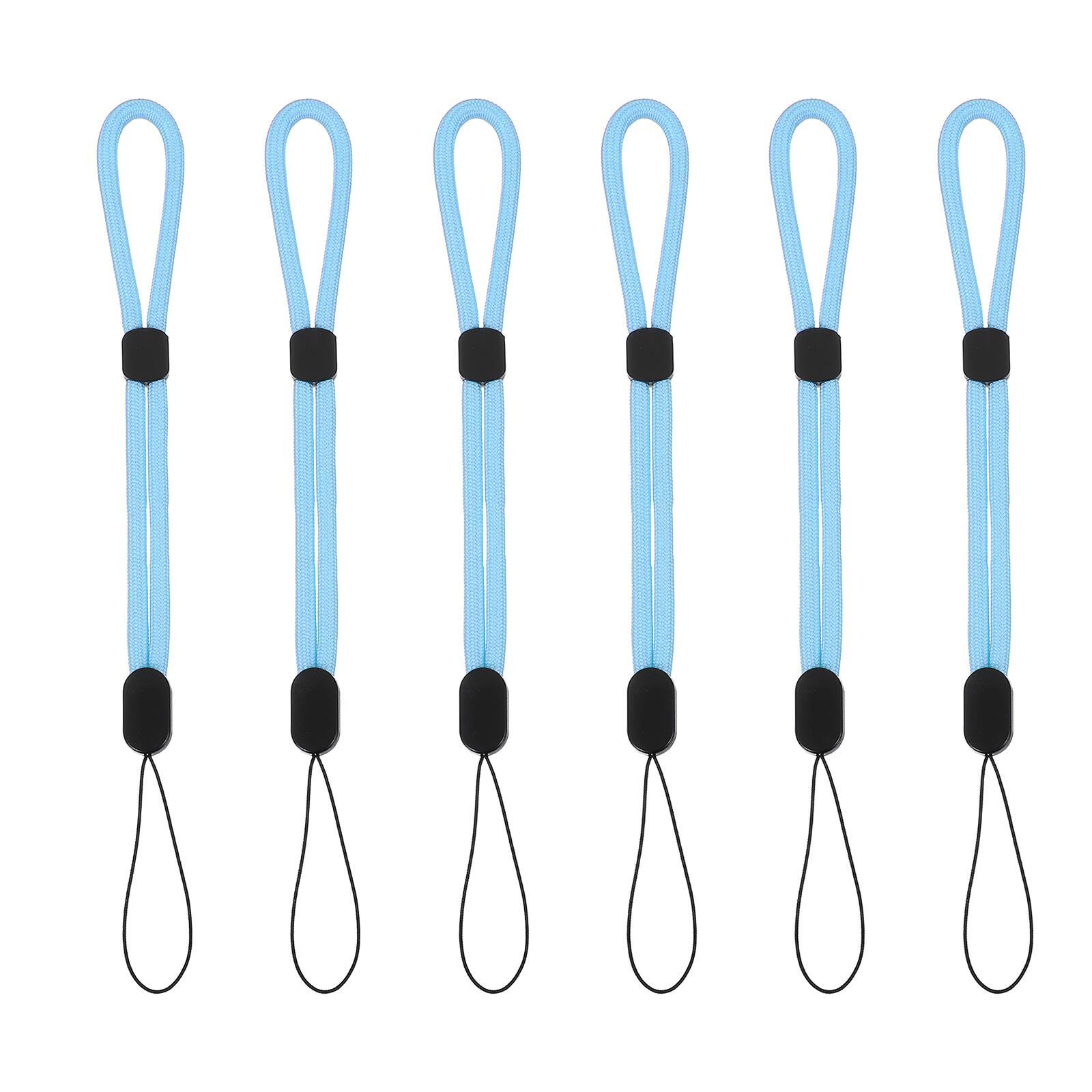 Unique Bargains - Camera Wrist Strap, 6pcs Adjustable Nylon Wristlet Lanyard String for Camera Keys Keychain Phone USB Wallet - Pure Sky Blue