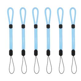 Unique Bargains - Camera Wrist Strap, 6pcs Adjustable Nylon Wristlet Lanyard String for Camera Keys Keychain Phone USB Wallet - Pure Sky Blue