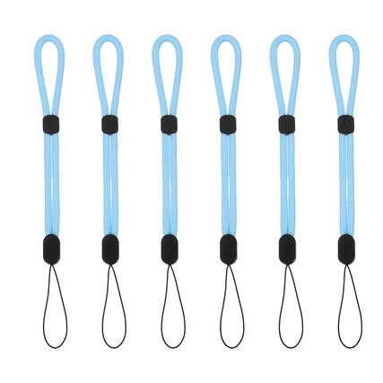 Front. Unique Bargains - Camera Wrist Strap, 6pcs Adjustable Nylon Wristlet Lanyard String for Camera Keys Keychain Phone USB Wallet - Pure Sky Blue.