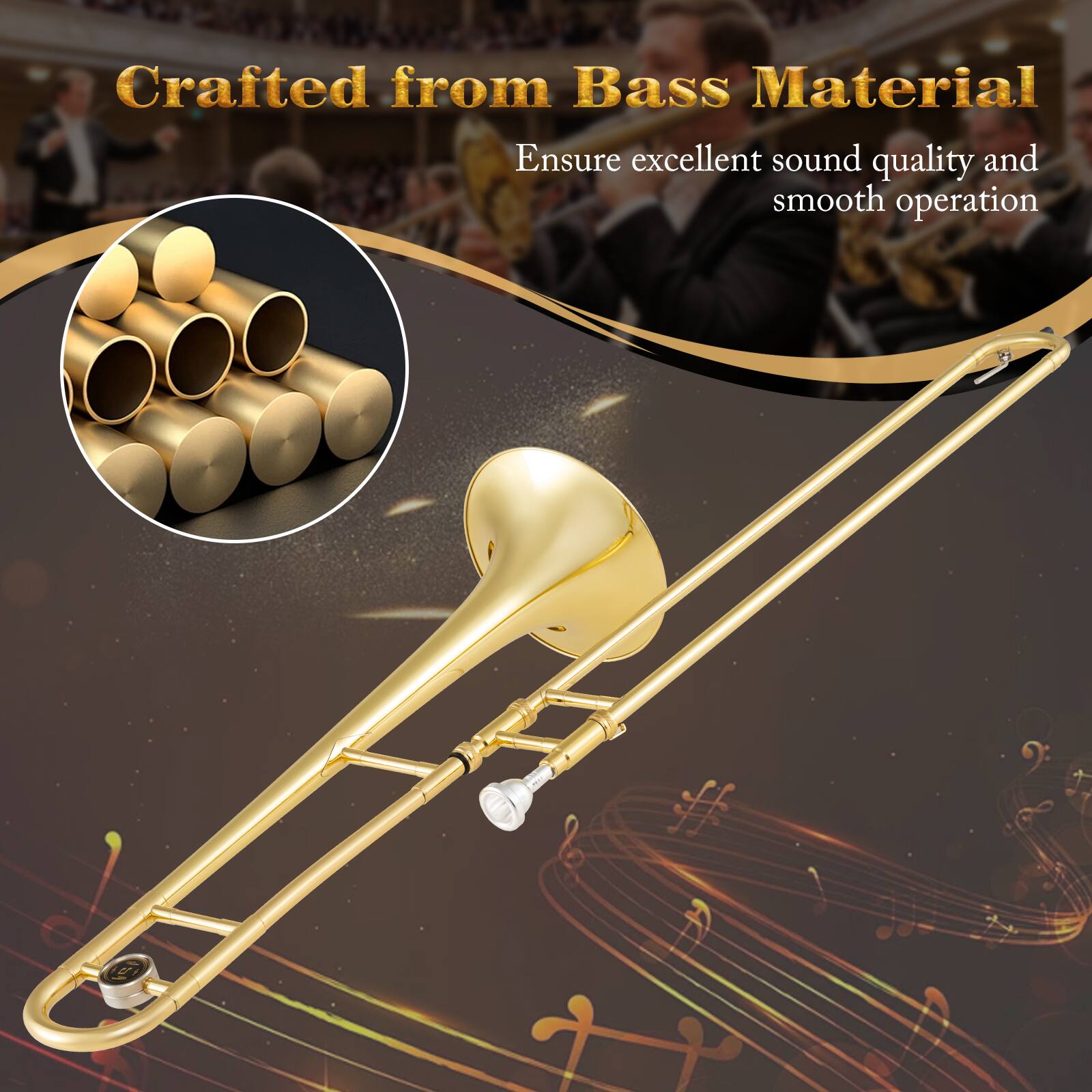 Crafted from Bass Material  
Ensure excellent sound quality and smooth operation