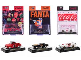 "Sodas" Set of 3 pieces Release 49 Limited Edition to 10000 pieces Worldwide 1/64 Diecast Model Cars by M2 Machines - Multicolor