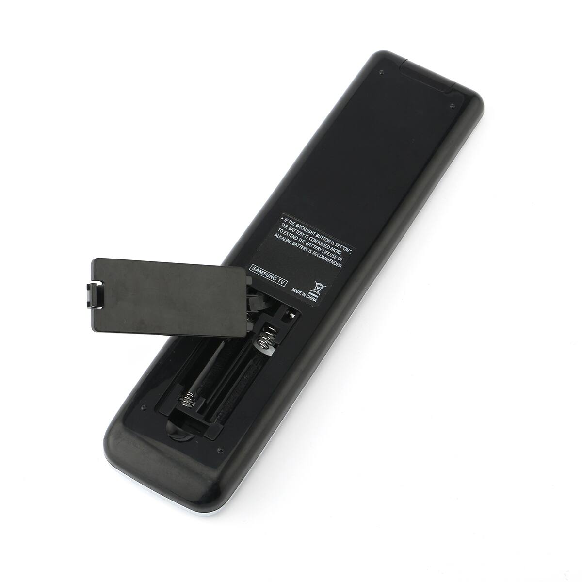 The backlight is set to "off" and the battery is set to "off" to extend battery life. Alkaline batteries are recommended.